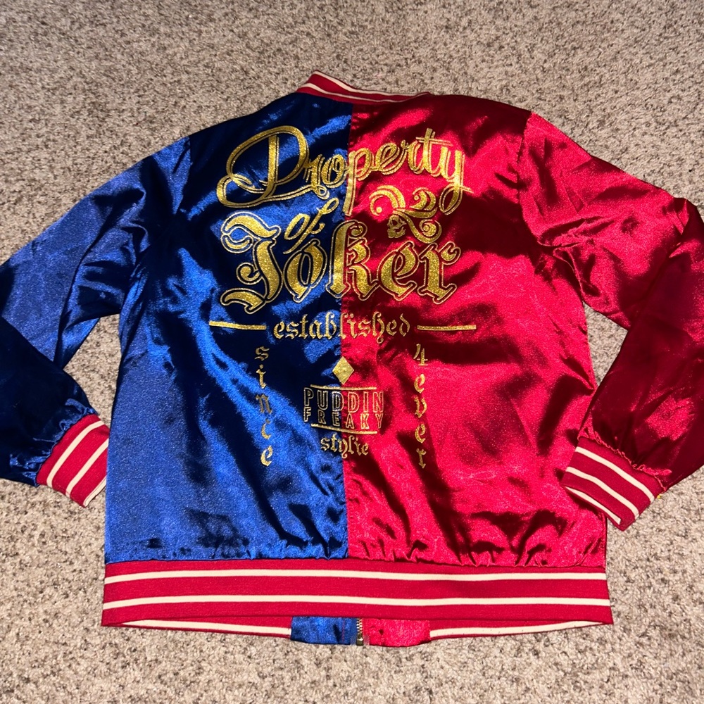 Red and Blue Satin Jacket